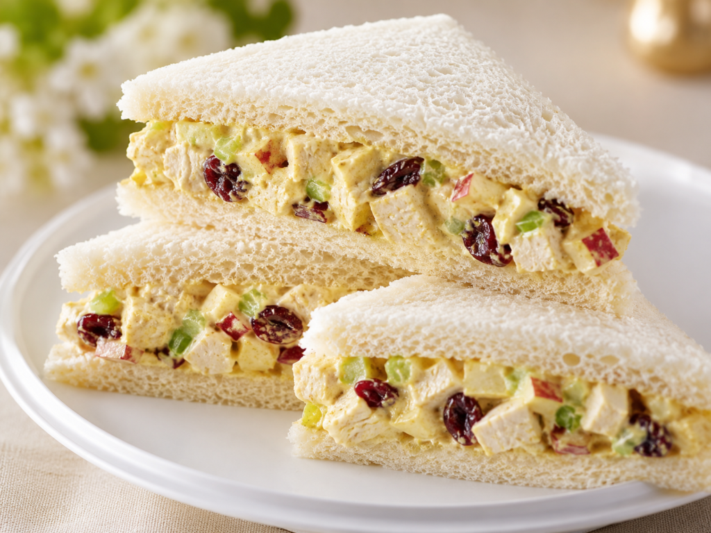 Curried Chicken Tea Sandwiches