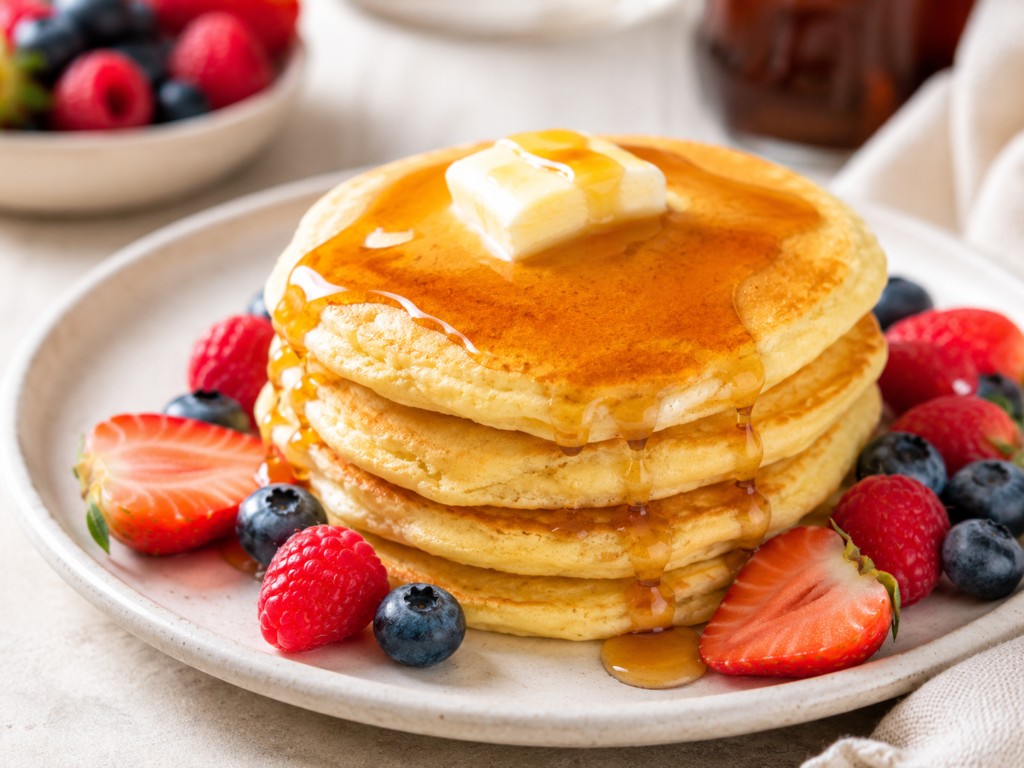 Fluffy Mayo Pancakes